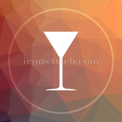 Martini glass low poly icon. Website low poly icon - Website icons