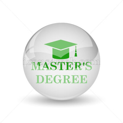 Master’s degree glossy icon. Master’s degree glossy button - Website icons