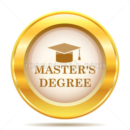 Master’s degree golden button - Website icons