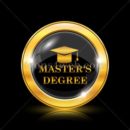 Master’s degree golden icon. - Website icons