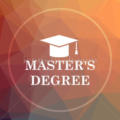 Master’s degree low poly icon. Website low poly icon - Website icons
