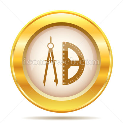 Math golden button - Website icons