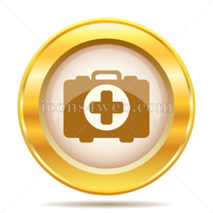 Medical bag golden button - Website icons