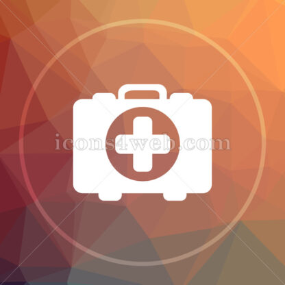 Medical bag low poly icon. Website low poly icon - Website icons