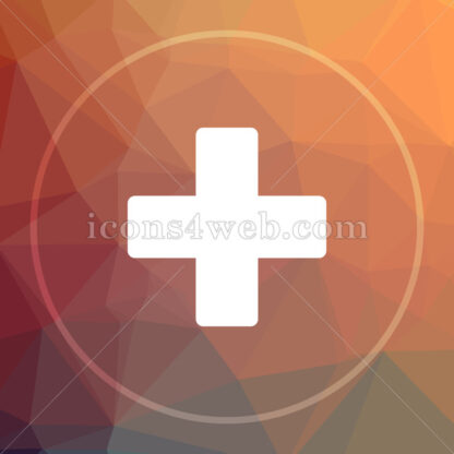 Medical cross low poly icon. Website low poly icon - Website icons