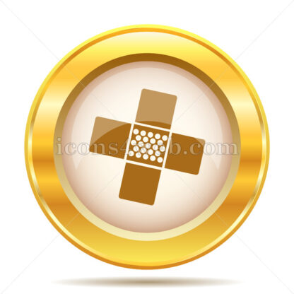 Medical patch golden button - Website icons