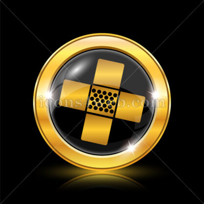 Medical patch golden icon. - Website icons