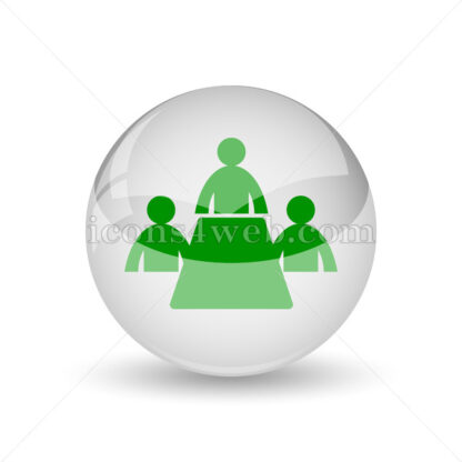 Meeting room glossy icon. Meeting room glossy button - Website icons