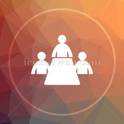 Meeting room low poly icon. Website low poly icon - Website icons