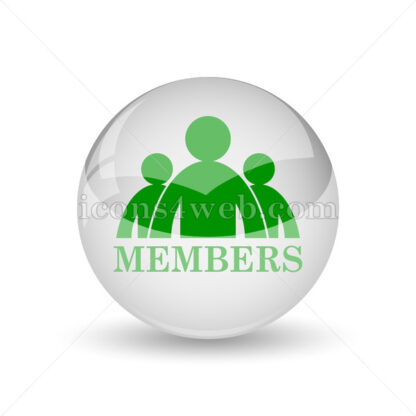 Members glossy icon. Members glossy button - Website icons