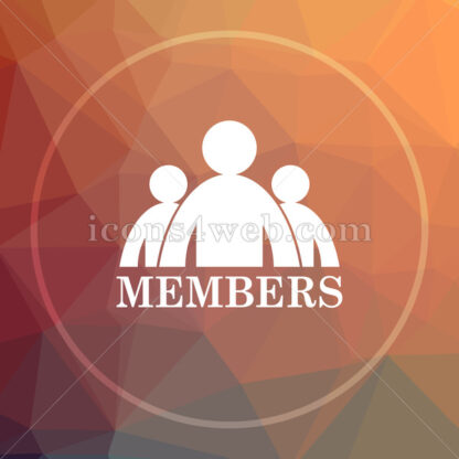 Members low poly icon. Website low poly icon - Website icons