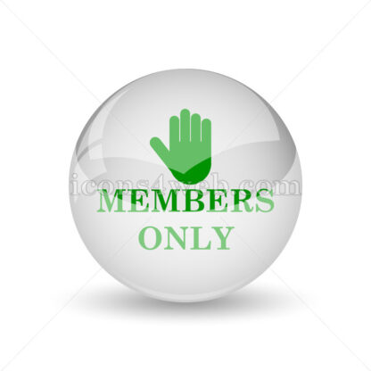Members only glossy icon. Members only glossy button - Website icons