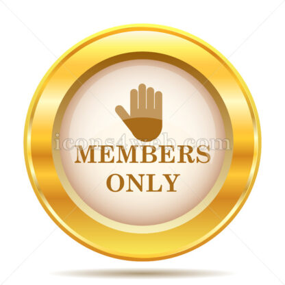 Members only golden button - Website icons