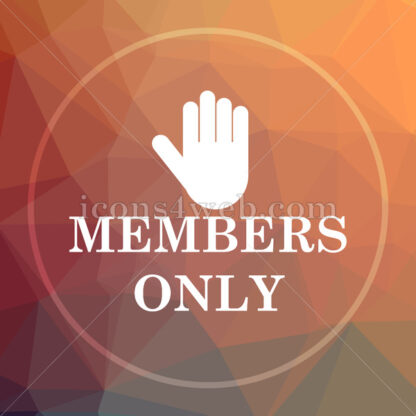 Members only low poly icon. Website low poly icon - Website icons