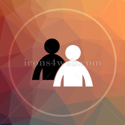 Mentoring low poly icon. Website low poly icon - Website icons