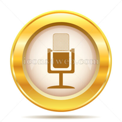 Microphone golden button - Website icons