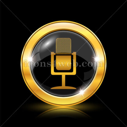 Microphone golden icon. - Website icons