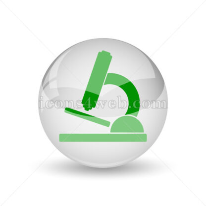 Microscope glossy icon. Microscope glossy button - Website icons