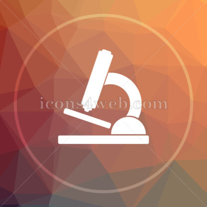 Microscope low poly icon. Website low poly icon - Website icons