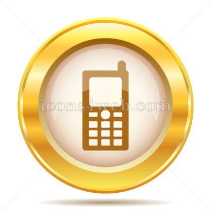 Mobile phone golden button - Website icons