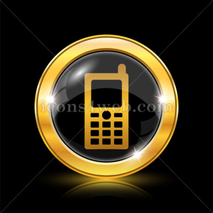 Mobile phone golden icon. - Website icons
