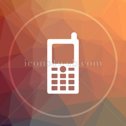 Mobile phone low poly icon. Website low poly icon - Website icons