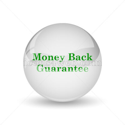 Money back guarantee glossy icon. Money back guarantee glossy button - Website icons