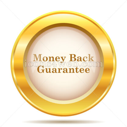 Money back guarantee golden button - Website icons