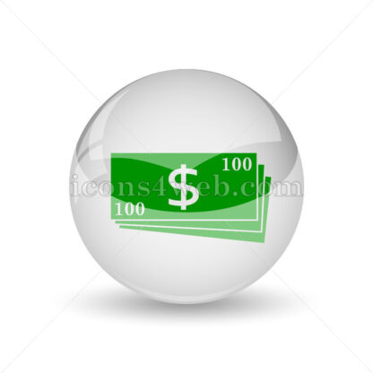 Money glossy icon. Money glossy button - Website icons