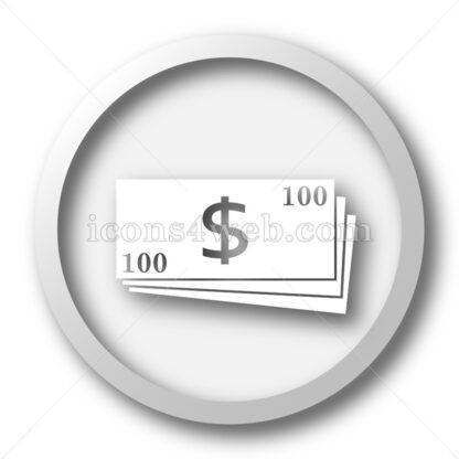 Money white icon. Money white button - Website icons