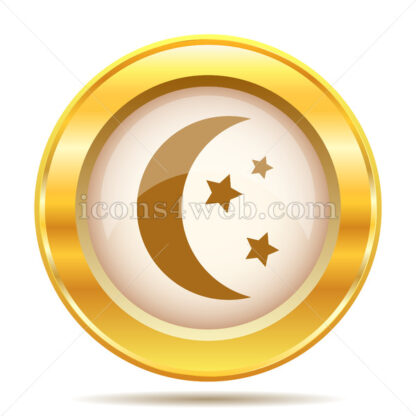 Moon golden button - Website icons