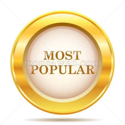 Most popular golden button - Website icons