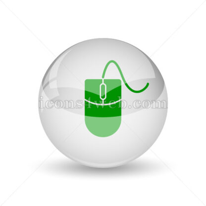Mouse  glossy icon. Mouse  glossy button - Website icons