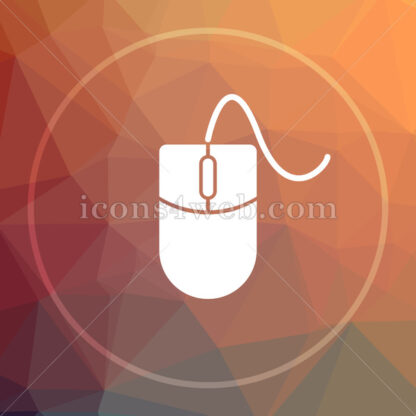 Mouse  low poly icon. Website low poly icon - Website icons