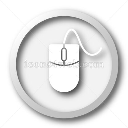 Mouse  white icon. Mouse  white button - Website icons