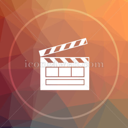 Movie low poly icon. Website low poly icon - Website icons