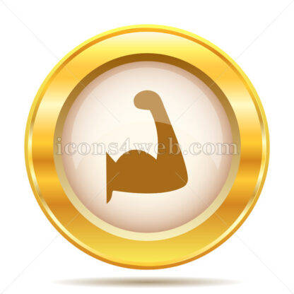 Muscle golden button - Website icons