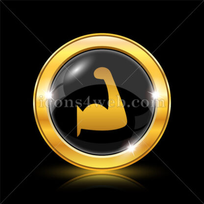 Muscle golden icon. - Website icons