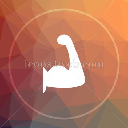 Muscle low poly icon. Website low poly icon - Website icons