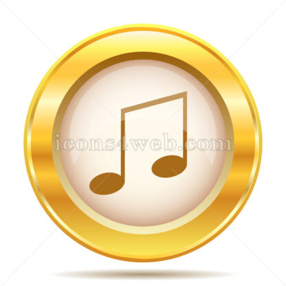Music golden button - Website icons