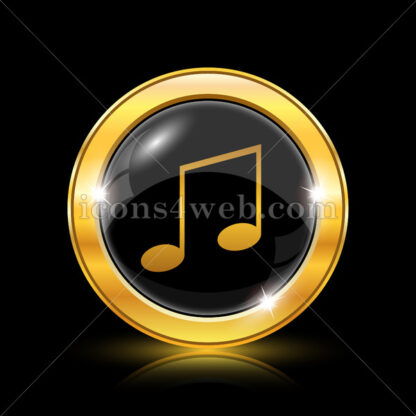 Music golden icon. - Website icons