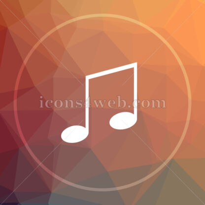 Music low poly icon. Website low poly icon - Website icons