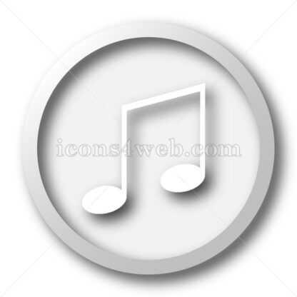 Music white icon. Music white button - Website icons