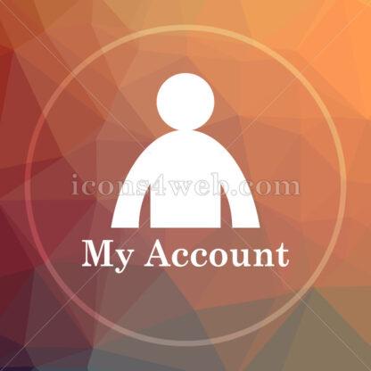 My account low poly icon. Website low poly icon - Website icons