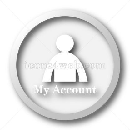 My account white icon. My account white button - Website icons