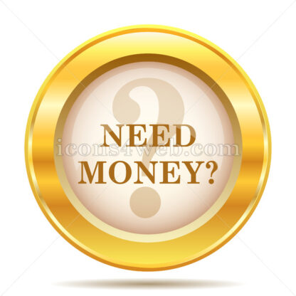 Need money golden button - Website icons