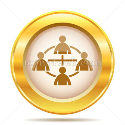 Network golden button - Website icons