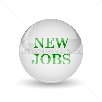 New jobs glossy icon. New jobs glossy button - Website icons