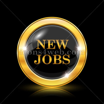 New jobs golden icon. - Website icons