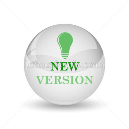 New version glossy icon. New version glossy button - Website icons